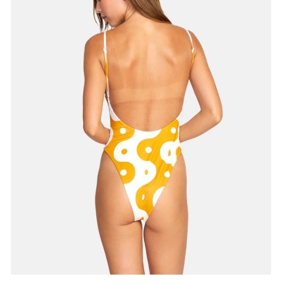 RVCA Good Days One Piece Med French Swimsuit Size-M/10 - Picture 2 of 6